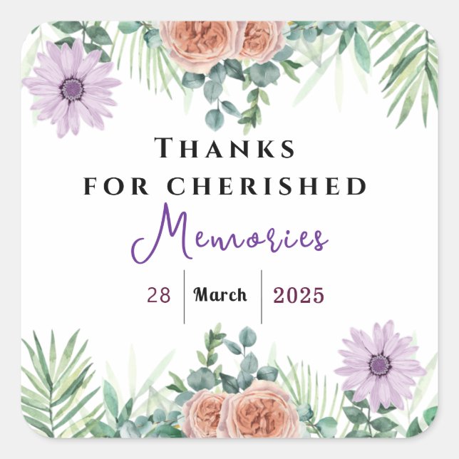 Adesivo Quadrado Amizade de eterno (Frente)