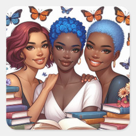 Adesivo Quadrado Amizade e Palavras