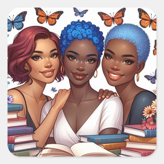 Adesivo Quadrado Amizade e Palavras (Frente)