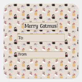 Adesivo Quadrado Amo meu gato