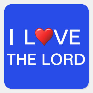 Adesivo Quadrado Amo o senhor