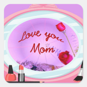 Adesivo Quadrado Amo-Te Mãe