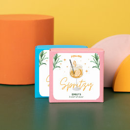 Adesivo Quadrado Amor à Primeira Taça Festa de Noiva Aquarela Fofa