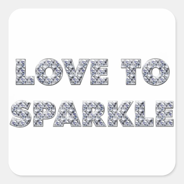 Adesivo Quadrado Amor A Sparkle (Frente)