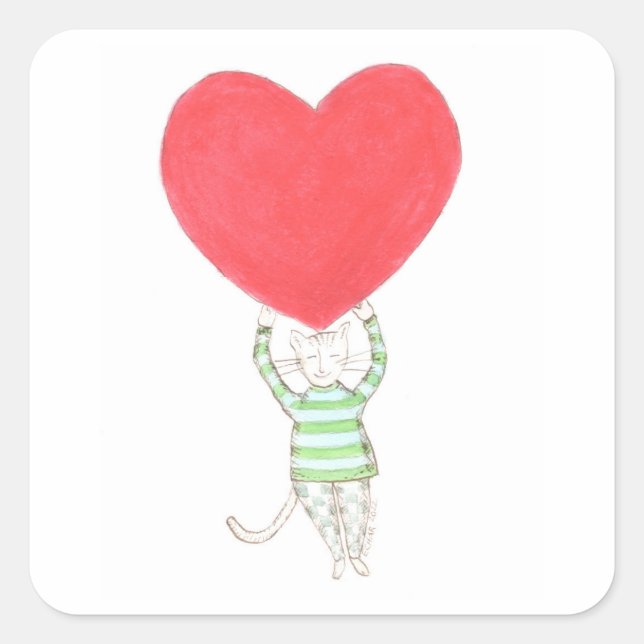 Adesivo Quadrado amor, amour, amore (Frente)