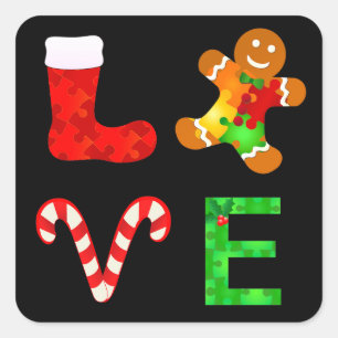 Adesivo Quadrado AMOR Autismo Natal