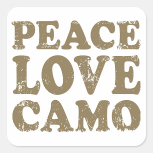 Adesivo Quadrado Amor Camo da paz