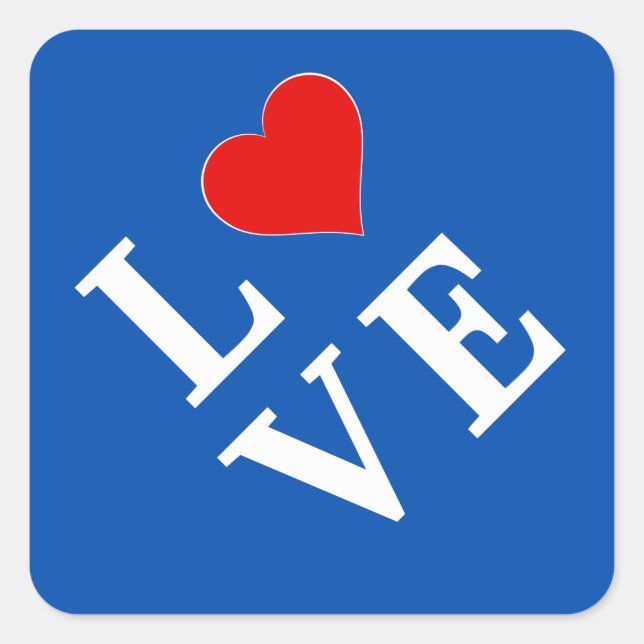 Adesivo Quadrado AMOR chic moderno (Frente)