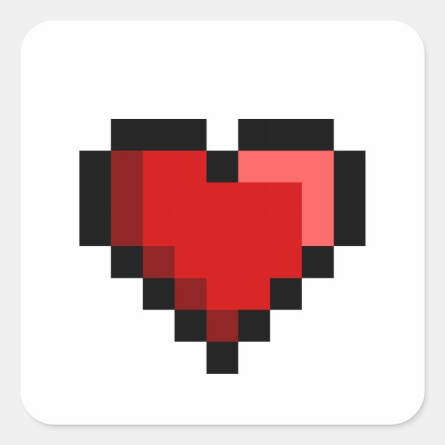 Adesivo Quadrado Amor Coração (Frente)