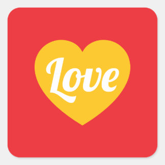 Adesivo Quadrado Amor,coração,personalizado