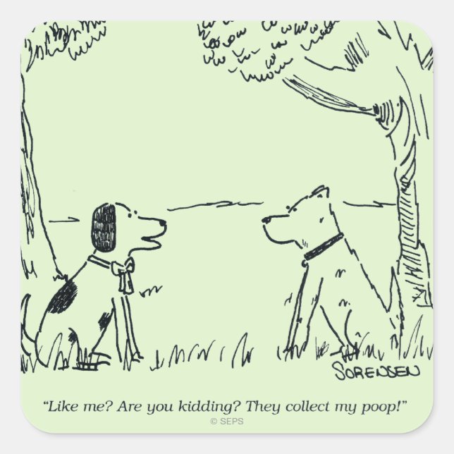 Adesivo Quadrado Amor De Cão (Frente)