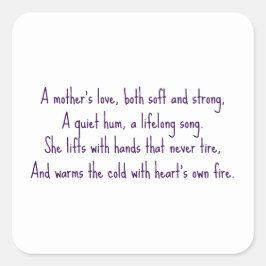 Adesivo Quadrado Amor de Mãe