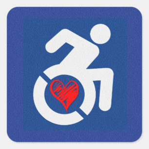 Adesivo Quadrado Amor Deficientes