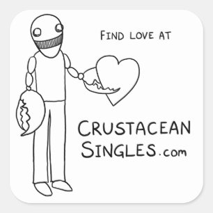 Adesivo Quadrado Amor do achado em CrustaceanSingles.com (etiqueta)