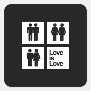 Adesivo Quadrado Amor é Blocos de Amor