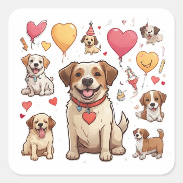 Adesivo Quadrado Amor e riso (Frente)