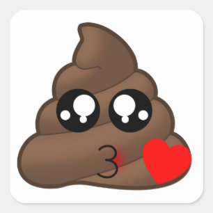 Adesivo Quadrado Amor Emoji do coração do tombadilho