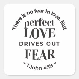 Adesivo Quadrado Amor Eterno - 1 Arte de Citação das Escrituras Joh