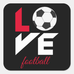 Adesivo Quadrado Amor futebol