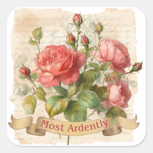 Adesivo Quadrado AMOR - Mais Ardentemente - Sr. Darcy (Frente)