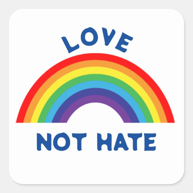 ADESIVO QUADRADO AMOR NÃO ODIAR (Frente)