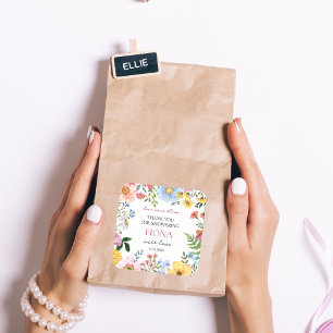 Adesivo Quadrado Amor no Chá de panela de Flor Selvagem de Sangue O