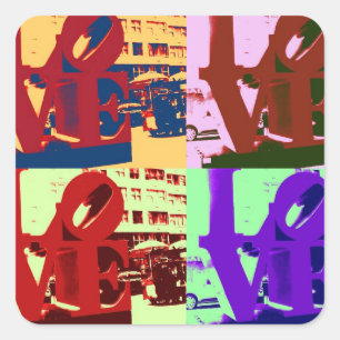 ADESIVO QUADRADO ~AMOR~ POP ART LOVE STICKER