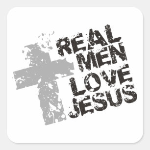 Adesivo Quadrado Amor real Jesus dos homens