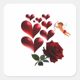 Adesivo Quadrado Amor & Romance – Especial Dia dos Namorados