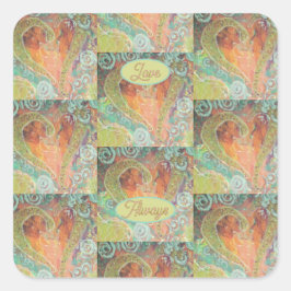 Adesivo Quadrado Amor Sempre