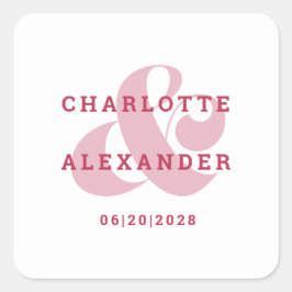 Adesivo Quadrado Ampersand Magenta Red