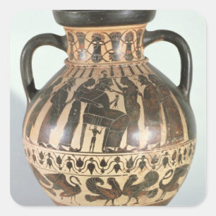 Adesivo Quadrado Amphora do Corinthian do sótão