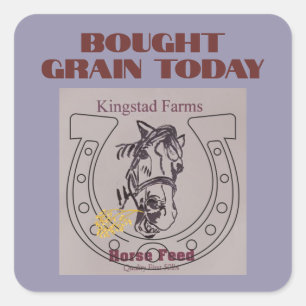 Adesivo Quadrado Ampola de alimentação de grão adicionada