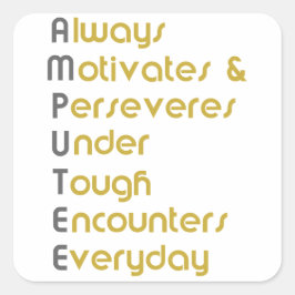 Adesivo Quadrado Amputee A.M.U.T.E.