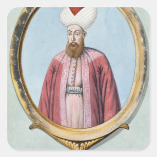 Adesivo Quadrado Amurath (Murad) I (1319-89), Sultan 1359-89, de