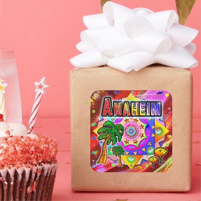 Adesivo Quadrado Anaheim Tropical Friends Sticker (Festa)