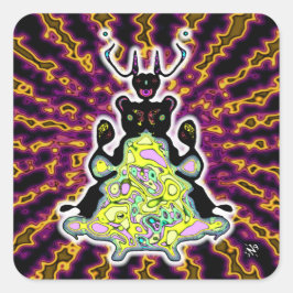 Adesivo Quadrado Anatomia secreta de um hamster espacial v4