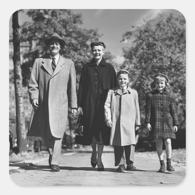 Adesivo Quadrado Andar Familiar (Frente)