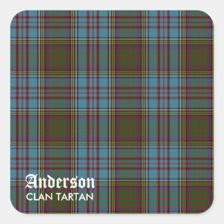 Adesivo Quadrado Anderson Clan Family Tartan (com nome)