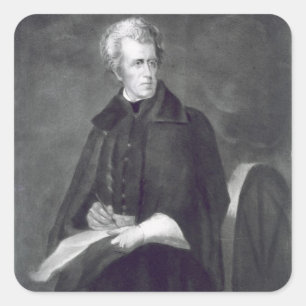 Adesivo Quadrado Andrew Jackson, 7a Presidente dos Estados Unidos