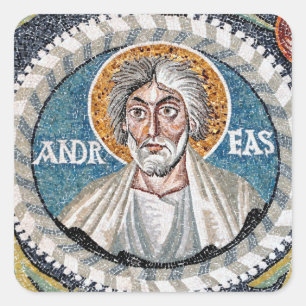 Adesivo Quadrado Andrew, o mosaico de Apostle