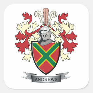 Adesivo Quadrado Andrews Family Crest Casaco de Armas