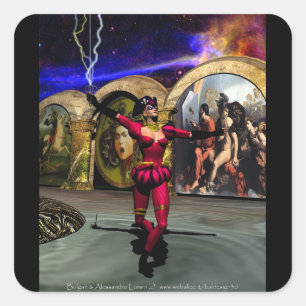 Adesivo Quadrado ANDROID BALÉ, Ficção científica