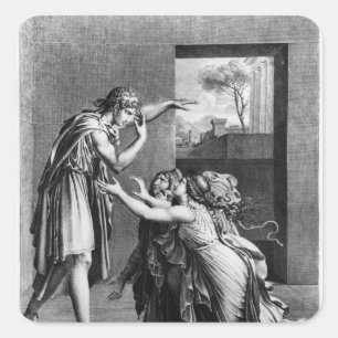 Adesivo Quadrado Andromache nos pés de Pyrrhus