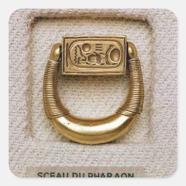 Adesivo Quadrado Anel com selo do General Horemheb (Frente)
