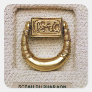 Adesivo Quadrado Anel com selo do General Horemheb