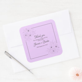 Adesivo Quadrado Anêmona em Lilás Claro