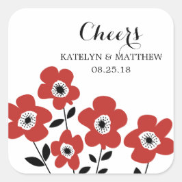Adesivo Quadrado Anemone Moderno | Casamento