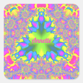 Adesivo Quadrado ANETE ~ Sombra Amarelo, Verde, Rosa, Azul ~