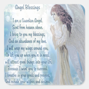 Adesivo Quadrado Angel Blessings